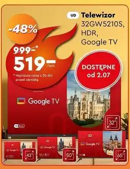 Biedronka Telewizor 32 ud32gw5210s Google oferta