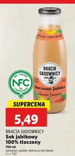 Lidl Sok tłoczony jabłko odmiana idared Bracia Sadownicy oferta