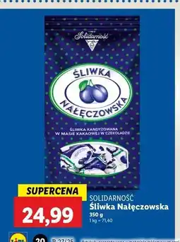 Lidl Śliwka w czekoladzie Solidarność Nałęczowska oferta
