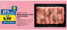 Lidl Mięso mielone z piersi indyka Rzeźnik Codzienna Dostawa Fit Life oferta
