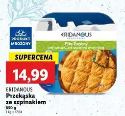 Lidl Przekąska filo ze szpinakiem Eridanous oferta