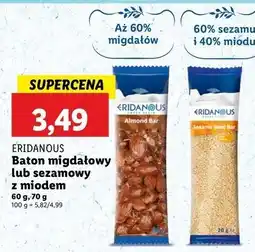 Lidl Baton sezamowy z miodem Eridanous oferta