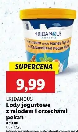 Lidl Lody jogurtowe z miodem i orzechami pekan Eridanous oferta