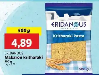 Lidl Makaron kritharaki Eridanous oferta