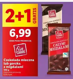 Lidl Czekolada gorzka z całymi migdałami Fin Carre oferta