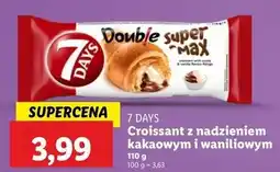 Lidl Rogal z nadzieniem kakaowo-waniliowym 7 Days Double Max oferta