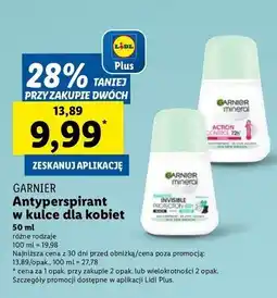 Lidl Dezodorant thermic 72h Garnier Mineral Action Control oferta