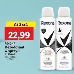 Lidl Dezodorant active protection invisible + black & white Rexona Zestaw oferta