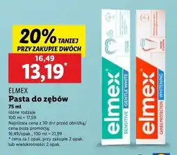 Lidl Pasta do zębów przeciw próchnicy whitening Elmex oferta