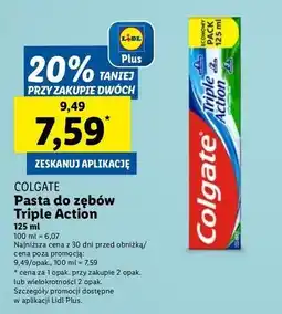 Lidl Pasta do zębów Colgate Triple Action oferta