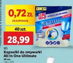 Lidl Tabletki do zmywarki all in 1 W5 oferta
