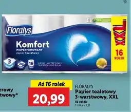 Lidl Papier toaletowy komfort Floralys oferta