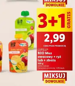 Lidl Mus+ryż jabłko-mango Lupilu oferta