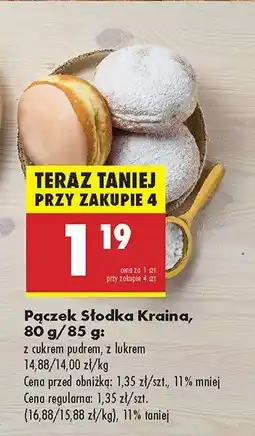 Biedronka Pączek Słodka Kraina z lukrem puder oferta