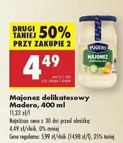 Biedronka Majonez delikatesowy Madero oferta