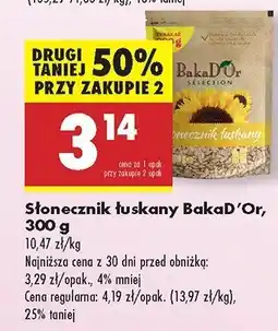 Biedronka Słonecznik łuskany BakaD'Or, 300 g oferta