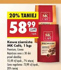 Biedronka Kawa ziarnista MK Cafe Premium, Crema, 1 kg oferta