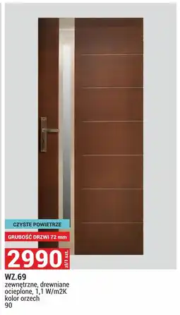 Merkury Market Drzwi zewnętrzne Orzech oferta