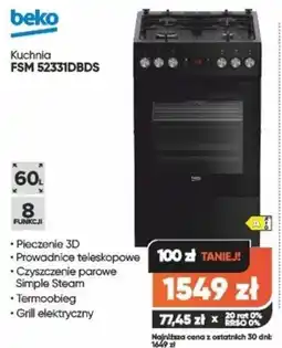 Max Elektro Kuchenka gazowo-elektryczna Beko oferta