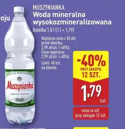 ALDI Woda mineralna Muszynianka oferta
