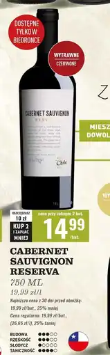 Biedronka Wino Cabernet Sauvignon Reserva oferta