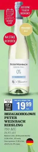 Biedronka Wino bezalkoholowe Peter Weinbach Riesling oferta