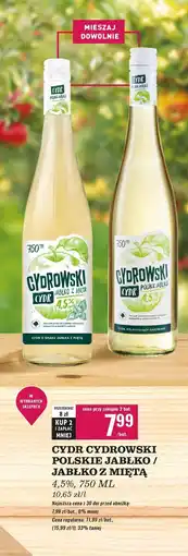 Biedronka Cydr jabłko mięta Cydrowski oferta