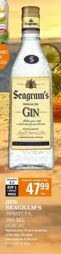 Biedronka Gin Seagram's Extra Dry oferta