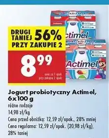 Biedronka Jogurt kids truskawka i banan Danone Actimel oferta