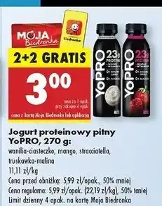 Biedronka Jogurt truskawka-malina Danone Yopro oferta