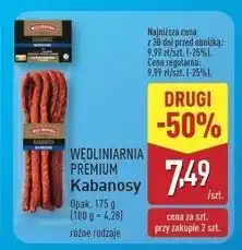 ALDI Kabanosy wieprzowe Wędliniarnia Premium oferta