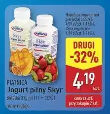 ALDI Jogurt pitny truskawka i kiwi Piątnica Skyr oferta