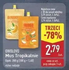 ALDI Mus jabłko-banan Owolovo oferta