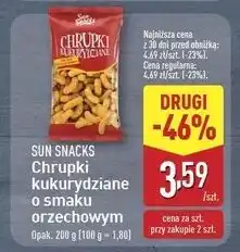 ALDI Chrupki kukurydziane orzechowe Sun Snacks oferta