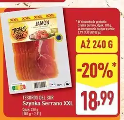 ALDI Szynka serrano Tesoros Del Sur oferta