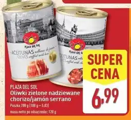 ALDI Oliwki nadziewane szynką serrano Plaza Del Sol oferta