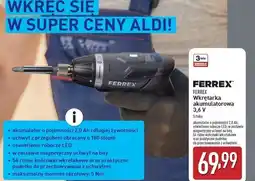 ALDI Wkrętarka akumulatorowa 3.6v Ferrex oferta