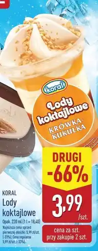 ALDI Lody krówka-kukułka Koral Koktajlowe oferta