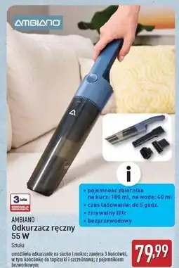 ALDI Odkurzacz ręczny 55 w Ambiano oferta