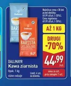 ALDI Kawa Dallmayr Home Barista Caffe Crema Dolce oferta