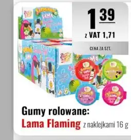 Eurocash Gumy rolowane: Lama Flaming z naklejkami oferta
