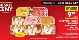 Biedronka Lody Marletto Familijne 900ml oferta