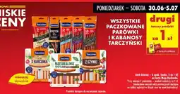 Biedronka Parówki i kabanosy Tarczyński oferta