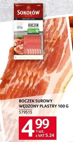 Selgros Boczek surowy wędzony plastry Sokołów oferta