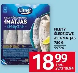 Selgros Filety śledziowe a'la matjas Lisner oferta