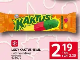 Selgros Lody Kaktus różne rodzaje 45ml oferta