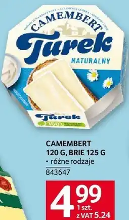 Selgros Ser camembert Turek naturalny 120g oferta
