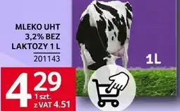 Selgros Mleko UHT 3,2% bez laktozy Mlekovita 1L oferta