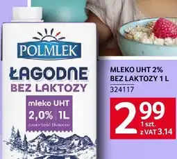 Selgros Mleko UHT 2% bez laktozy Polmlek 1L oferta