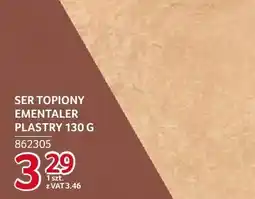 Selgros Ser topiony ementaler plastry Sertop oferta